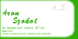 aron szokol business card